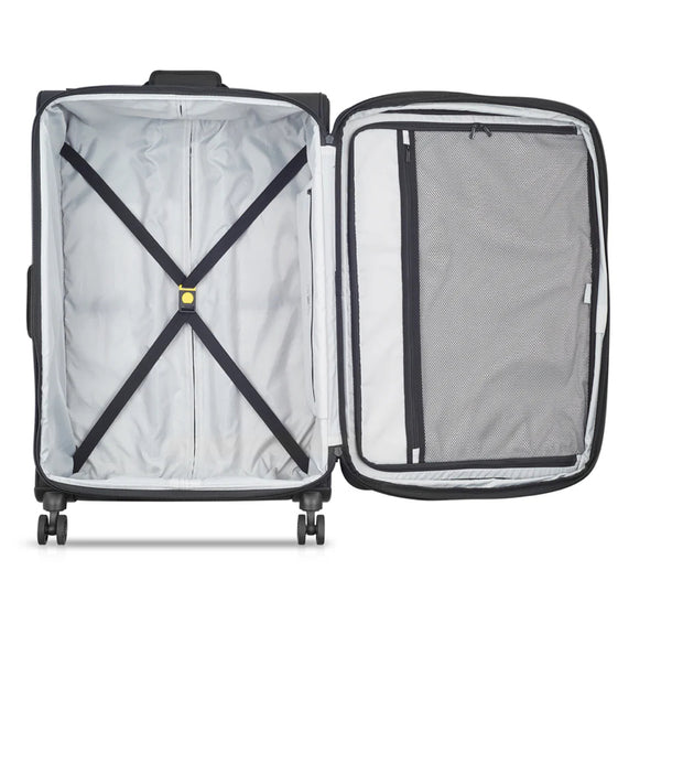 DELSEY - Grande Valise 79cm Maubert 2.0 Noir Extensible Déperlant