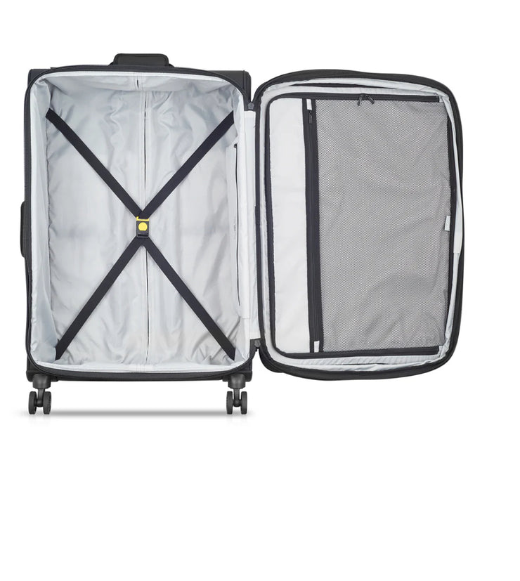 DELSEY - Grande Valise 79cm Maubert 2.0 Noir Extensible Déperlant