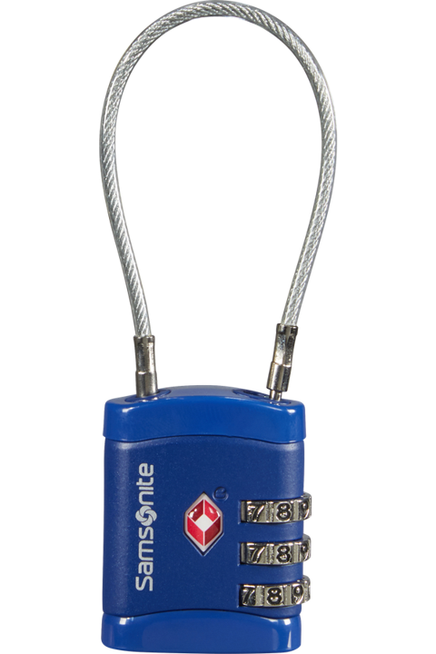 Cadenas à câble TSA Samsonite à combinaison 3 chiffres – Noir
