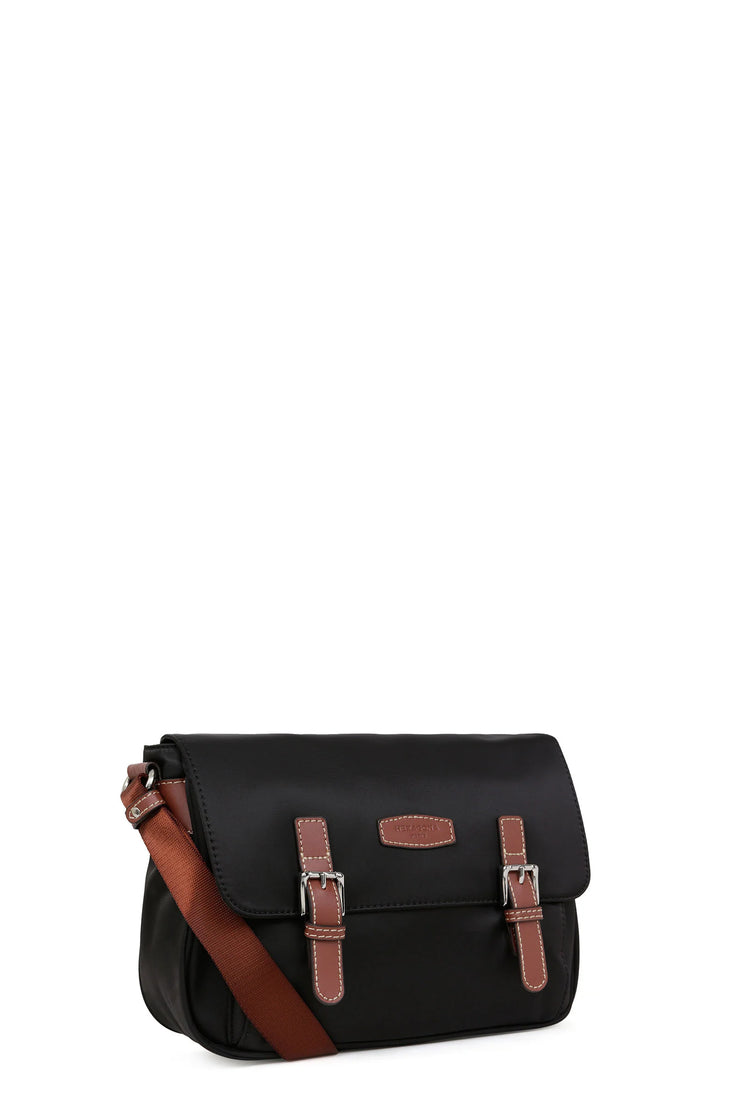 Petite besace HEXAGONA Cradle Noir/Marron