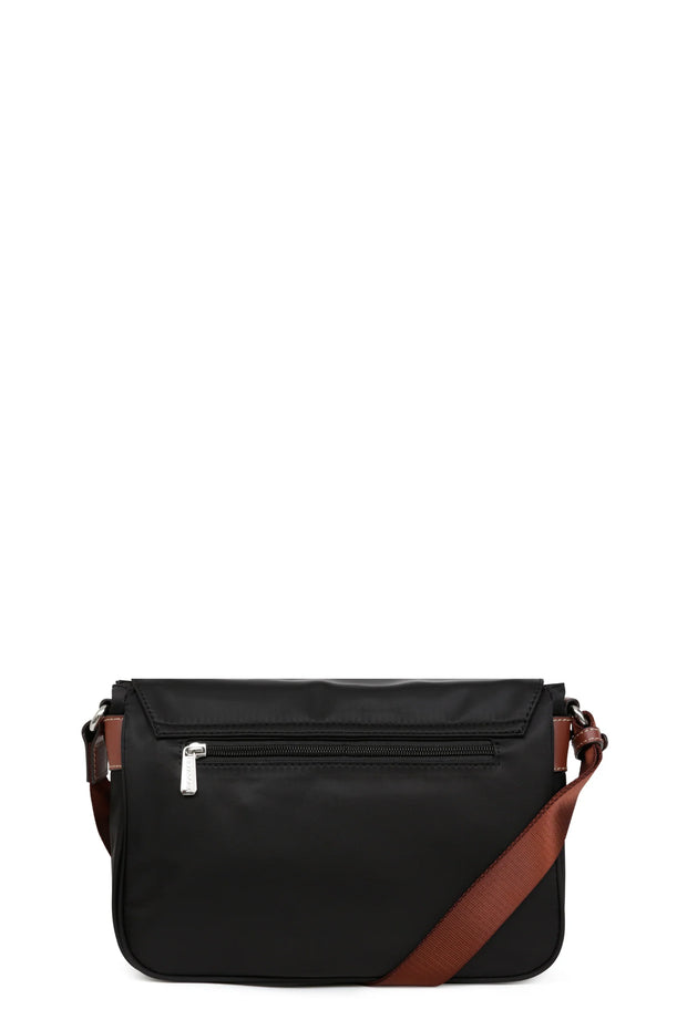 Petite besace HEXAGONA Cradle Noir/Marron