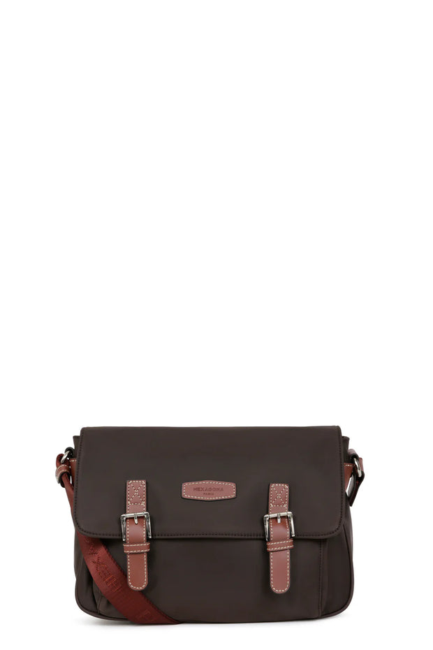 Petite besace HEXAGONA Cradle Marron Foncé