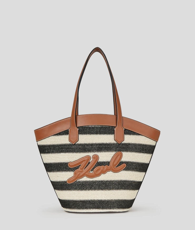 Sac Cabas  Karl LAGERFELD K/SIGNATURE En Forme De Tulipe En Raphia