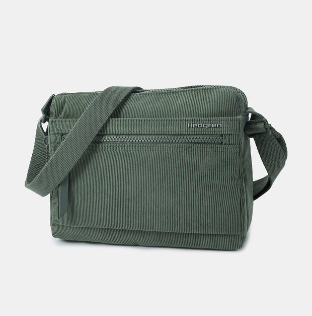 HEDGREN - Sac à bandoulière EYE Corduroy Dust Green