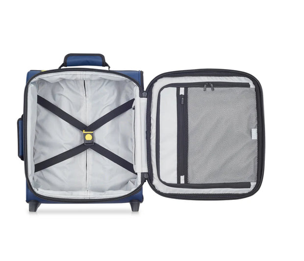 DELSEY - Valise Cabine 45cm Maubert 2.0 Déperlant Bleu