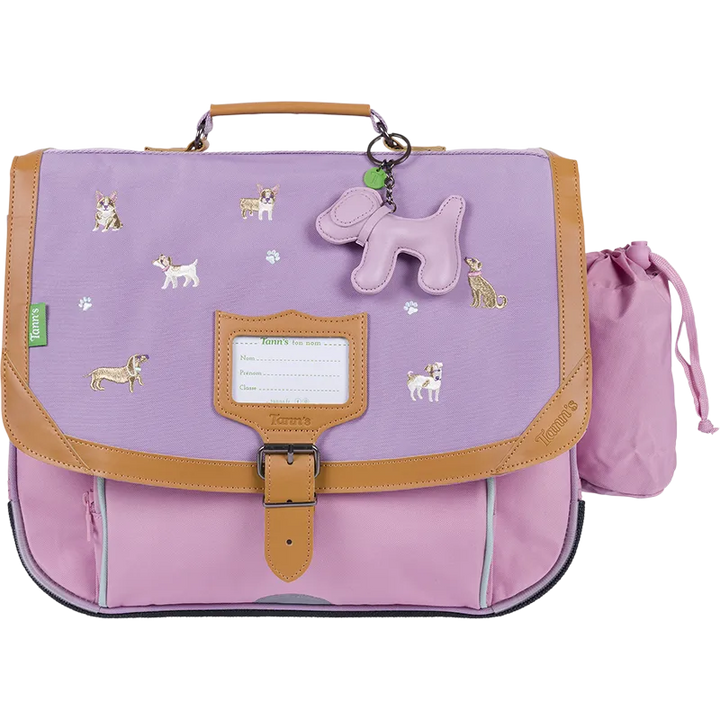 Cartable TANN’S 38cm Les Fantaisies poche gourde Mila Violet/Rose
