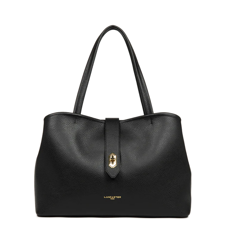 Sac cabas LANCASTER épaule avec fermoir L top double Noir