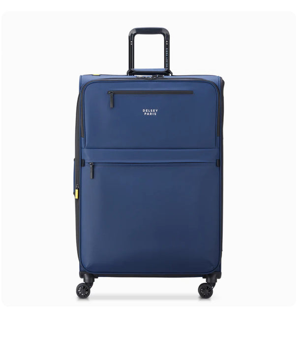 DELSEY - Grande Valise 79cm Maubert 2.0 Noir Extensible Déperlant