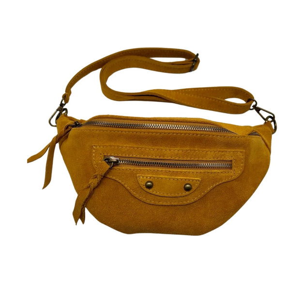 LOUISA LEE - Sac Banane en Cuir Daim JADE