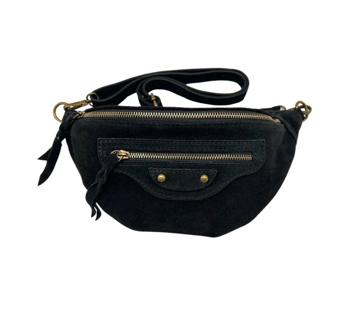 LOUISA LEE - Sac Banane en Cuir Daim JADE