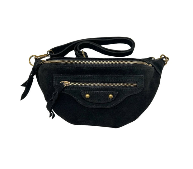 LOUISA LEE - Sac Banane en Cuir Daim JADE