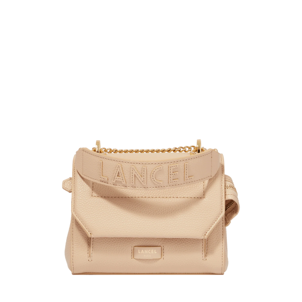 Sac rabat S avec poignée LANCEL Cuir grainé