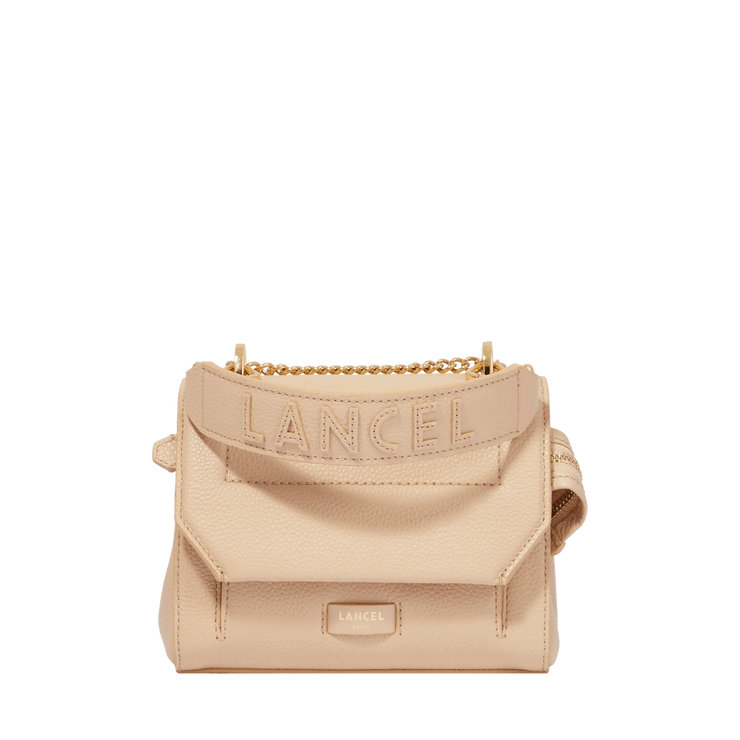 Sac rabat S avec poignée LANCEL Cuir grainé