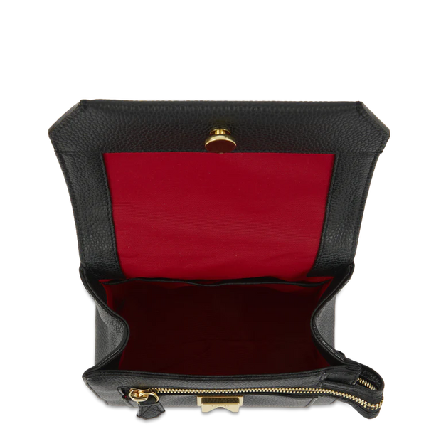 Sac rabat S avec poignée LANCEL Cuir grainé