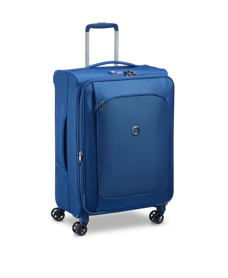 DELSEY -Valise Cabine Montmartre 2.0 Bleu Clair Extensible