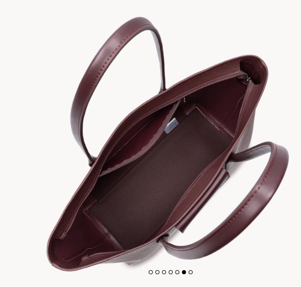 Sac Cabas LANCASTER Maya Double KBA Bordeaux