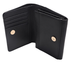 Cappuccino ALBA porte-monnaie cuir Noir