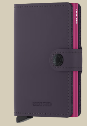 Miniwallet SECRID Matte Dark Purple-Fuchsia