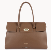 Grand Sac cabas épaule LANCASTER Foulonné Milano Châtaigne
