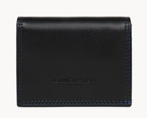 Porte Monnaie LANCASTER Soft Vintage Homme Noir Bleu