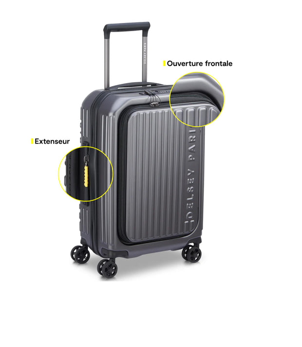 DELSEY - Valise Securitime Cabine Extensible Anthracite