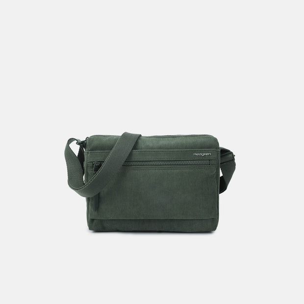 Sac à Bandoulière HEDGREN Eye Medium  Corduroy Duck Green