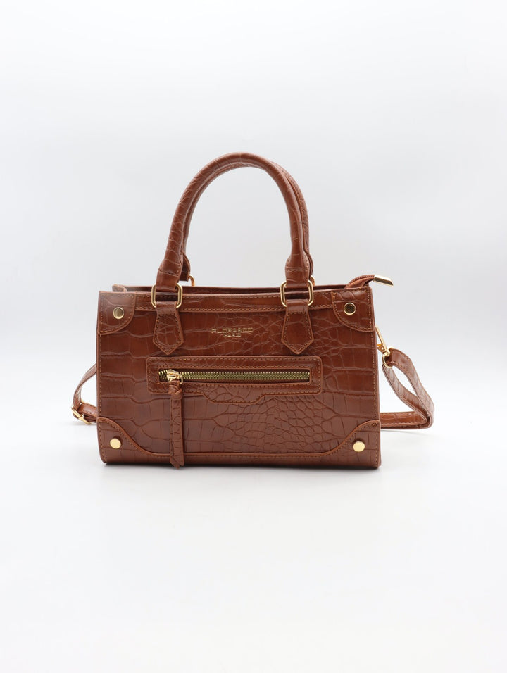 Sac à main Flora & Co – Effet croco chic & format structuré