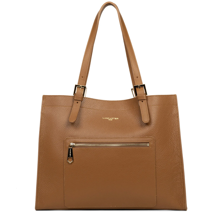 Grand Sac Cabas LANCASTER Foulonne Double Camel