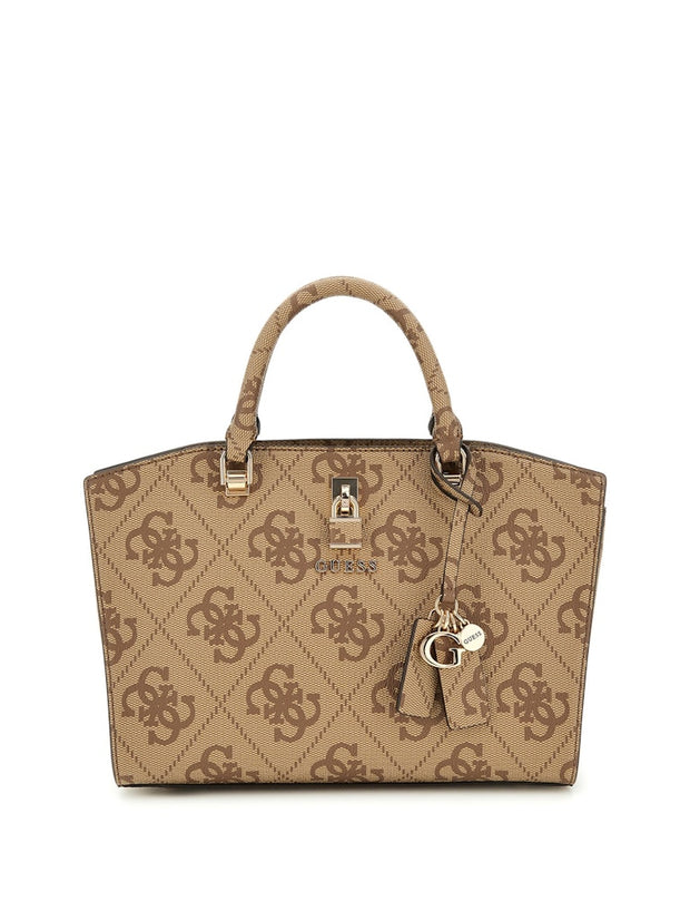 Sac à main GUESS Queensland Latte vue de face