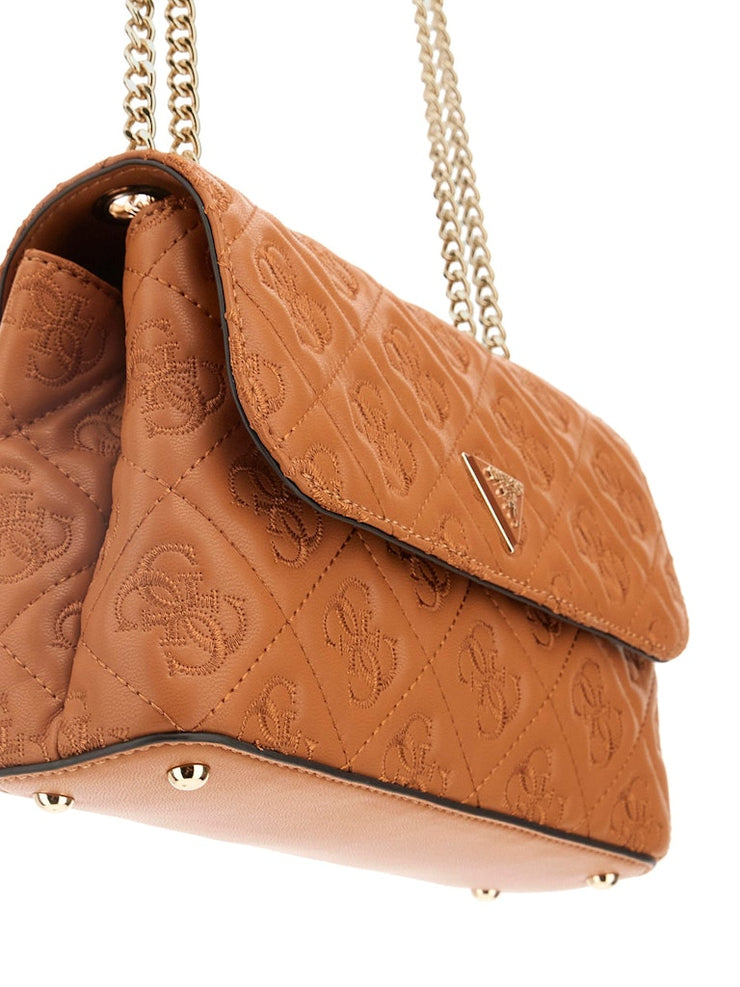 Sac bandoulière GUESS Adelasia Caramel vue du dessous
