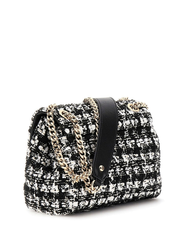 Sac bandoulière GUESS Everlee Tweed vue de dos