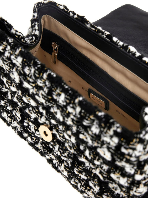 Sac bandoulière GUESS Everlee Tweed vue intérieure