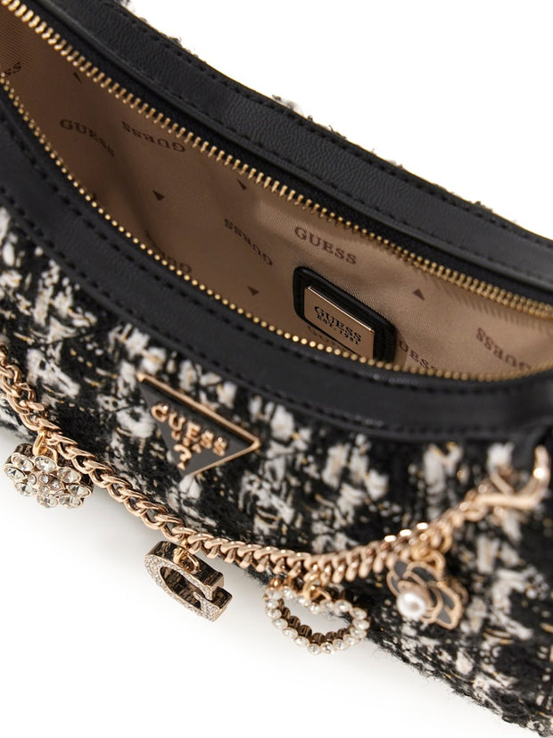 Sac épaule GUESS Everlee Tweed doublure

