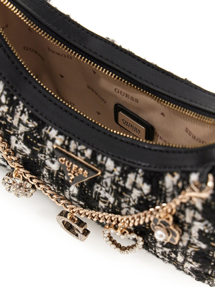 Sac épaule GUESS Everlee Tweed doublure
