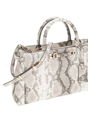 Sac épaule GUESS Lefia python vue de côté