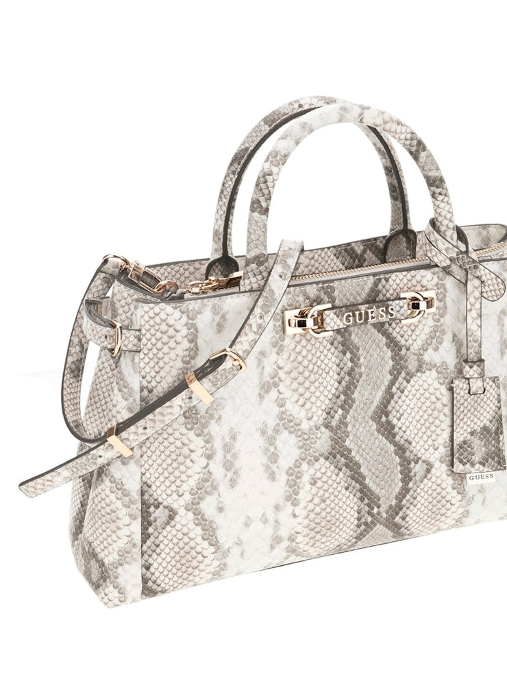 Sac épaule GUESS Lefia python vue de côté