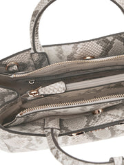 Sac épaule GUESS Lefia python vue interieure 
