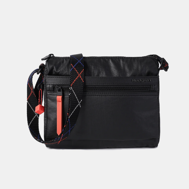 Sac à Bandoulière HEDGREN Eye Creased Black With Coral