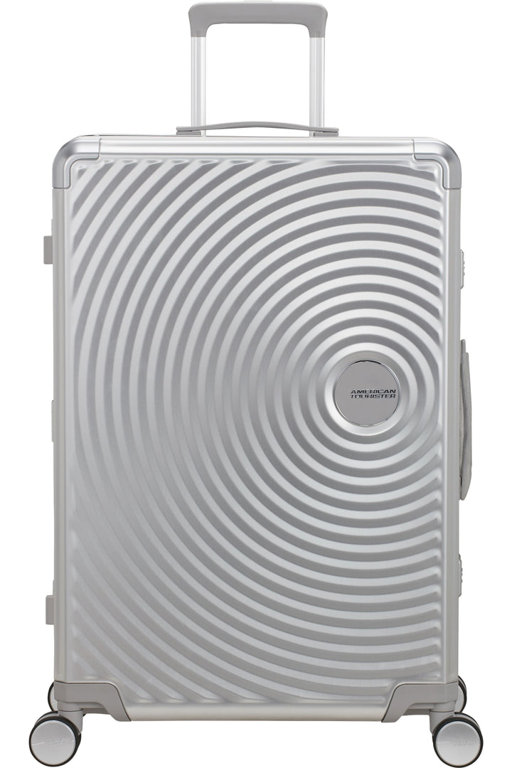 American Tourister Soundbox Alu 77cm Bagage long séjour – Argent – vue 1