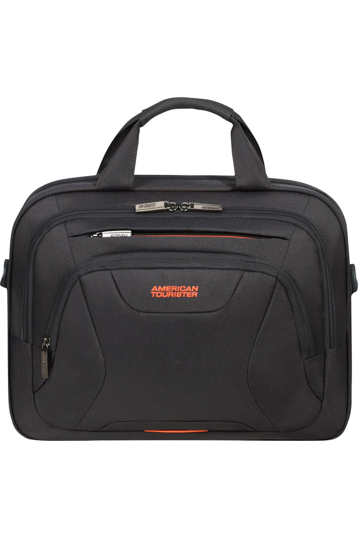 American Tourister AT Work Laptop Bag 14" – Black/Orange – vue 1