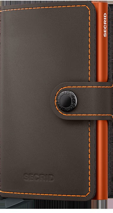 Miniwallet SECRID Matte Truffle & Orange - la maro