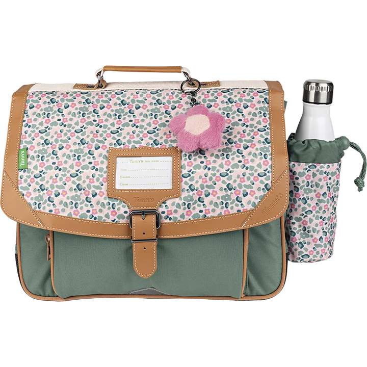 Cartable TANN'S Iris vert 38cm poche gourde