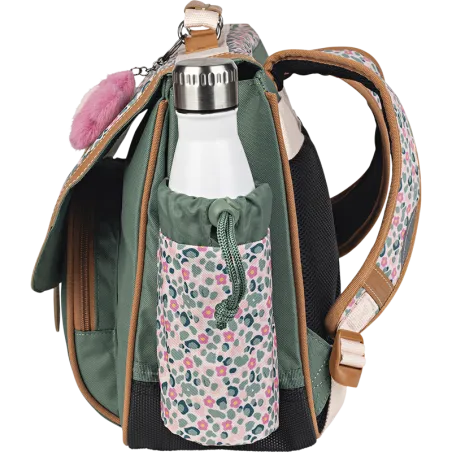 Cartable TANN'S Iris vert 38cm poche gourde