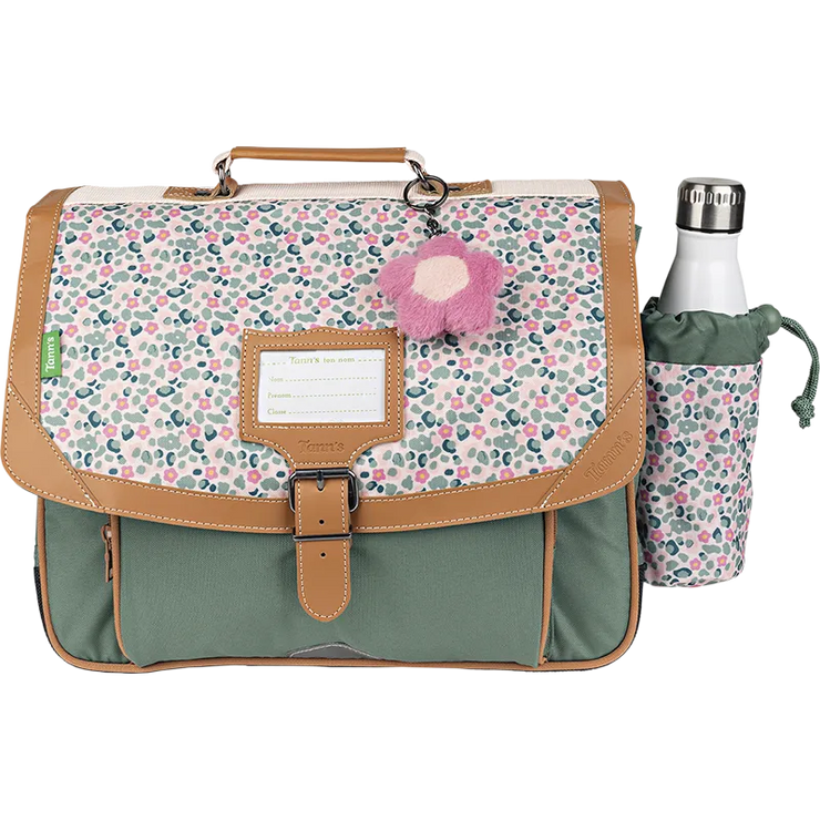 Cartable TANN'S Iris vert 38cm poche gourde