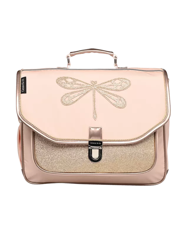 Cartable Moyen CARAMEL & CIE Libellule Rose