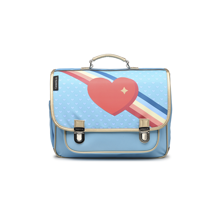 Cartable CARAMEL & CIE Moyen COEUR RAINBOW LOVE 38CM