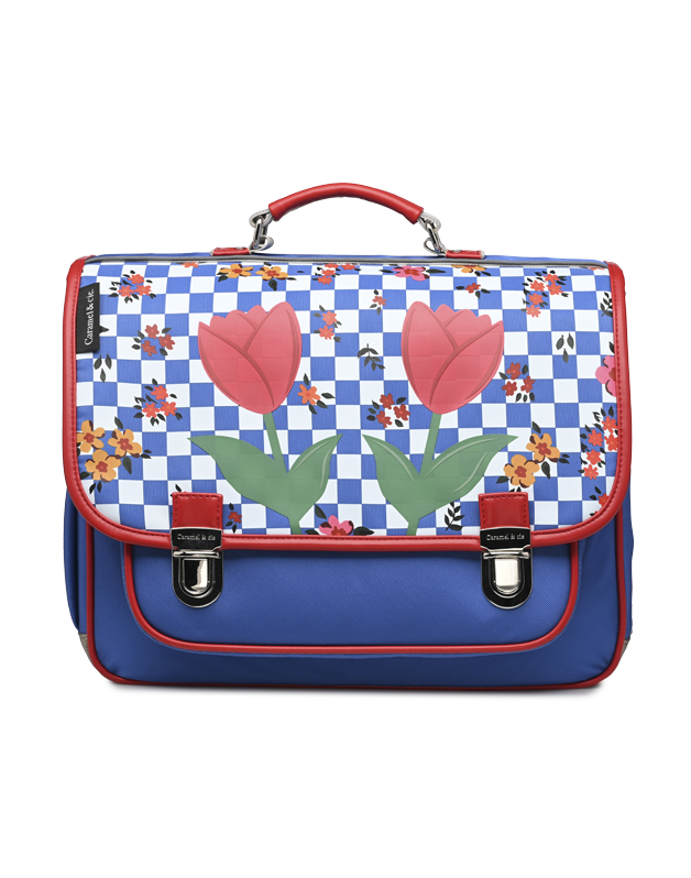 Cartable moyen CARAMEL & CIE Tulipes Sisters