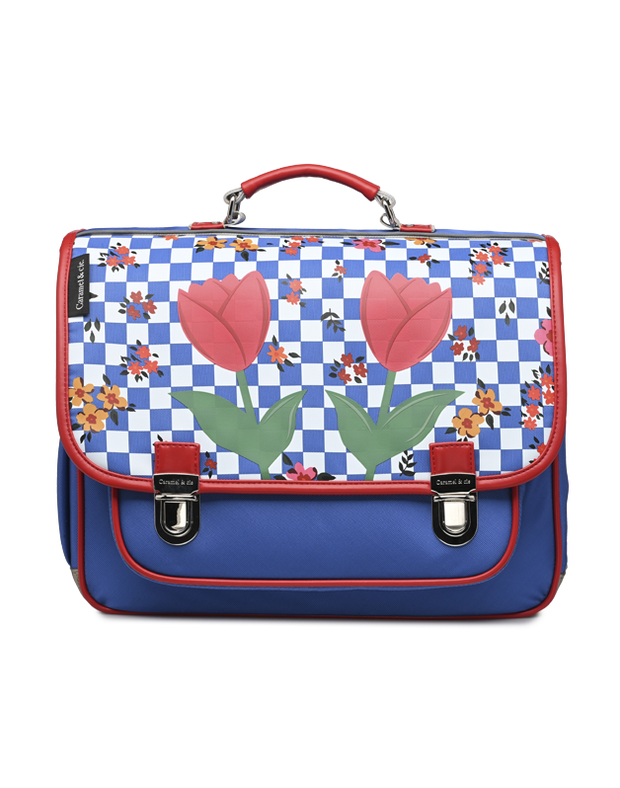 Cartable moyen CARAMEL & CIE Tulipes Sisters