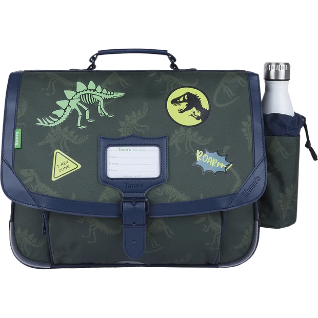 Cartable TANN'S Timothée kaki 38cm poche gourde