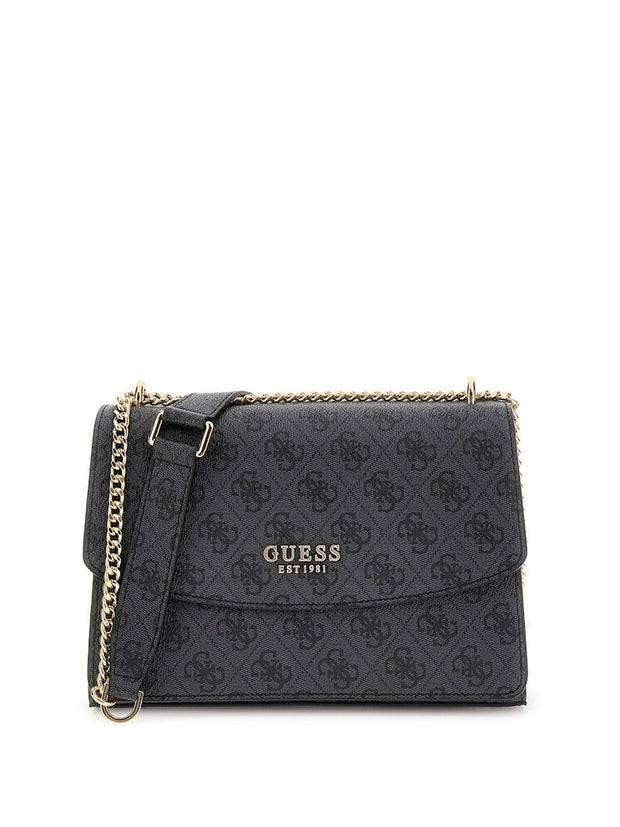 Sac bandoulière GUESS Calista Coal vue de face